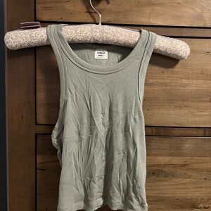 Sunday Best Aritzia Women's Sage Green Crop Tank Top